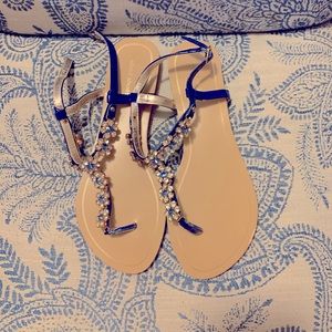 Blue Daisy crystal sandals